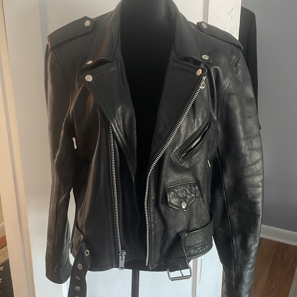 Motorcycle jacket black leather Wilson’s leather vintage - Picture 4 of 15